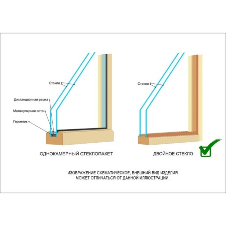 Window, 30 × 30cm, double glass of linden-5