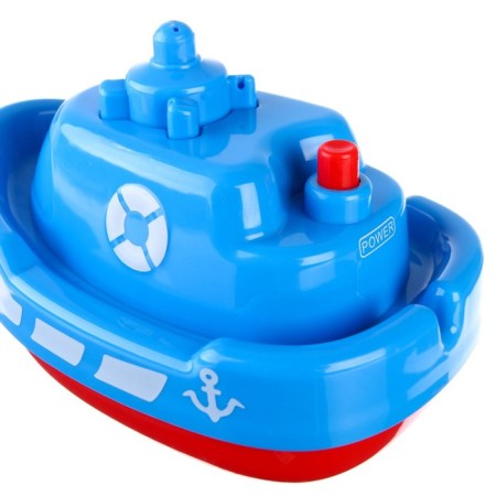 Bath toy "ship", fountain, button on, color mix, crumb I-6
