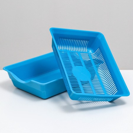 Deep toilet with a mesh of 36 x 25 x 9 cm, blue-4
