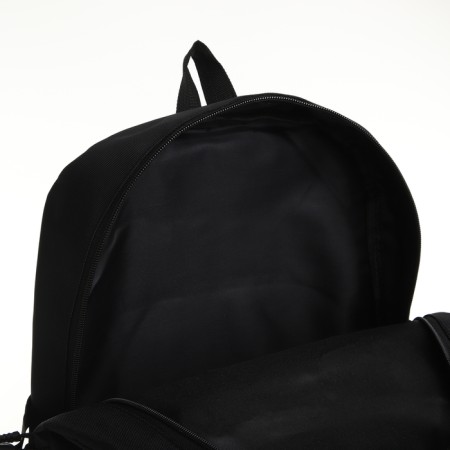 A backpack with a zipper, 2 external pockets, black color-3