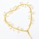Topper "Heart with beads", color gold