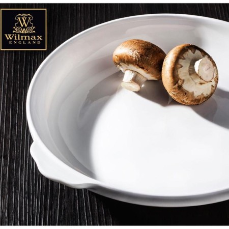 Porcelain baking form, 530 ml, d = 18 cm, white color-3