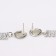 Hanging earrings "rectangle" disco, black-silver color, 8 cm