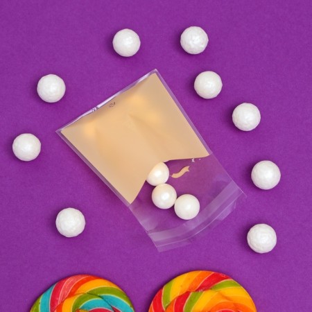 BOPP package with sticky tape, Paris, 7*7+3cm-4