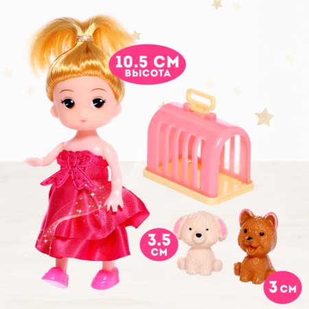 House for dolls "Fairytale life on the villa" with a doll, pets and accessories-4