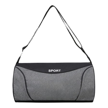 Sports bag with lightning, long belt, black/gray color