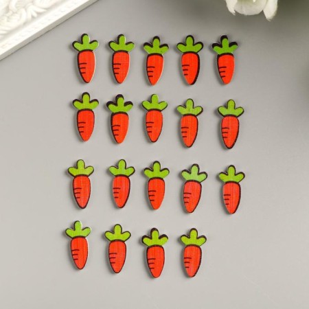 Decor for creativity wood "carrot" set 20 pcs 1.8x1 cm-2
