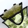 Folding bag on Velcro, 2 wheels, green color