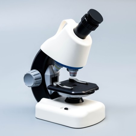 Microscope "Young Biologist" Frendering to x1200, white, backlight-2