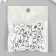 Beads for creativity plastic "Black English letters" White set 20 grams 0.4x0.8x0.8 cm