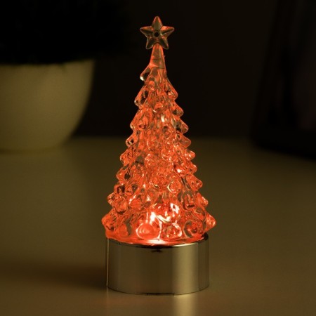 Nightlight "Christmas tree" LED 1W RGB 3xlr44 chrome 4x4x11cm-2