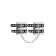 An handcuffs Pecado BDSM, with two handbags with eyelets, soft, genuine leather, white-black