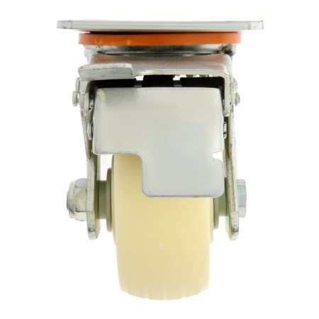 Wheel for transport trolleys rotary, d = 100, on the site, with a stop, covering pp-2