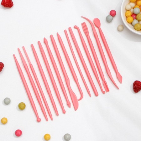 Set for modeling confectionery jewelry of the share, 14 pcs, 12 × 0.5 cm, color mix