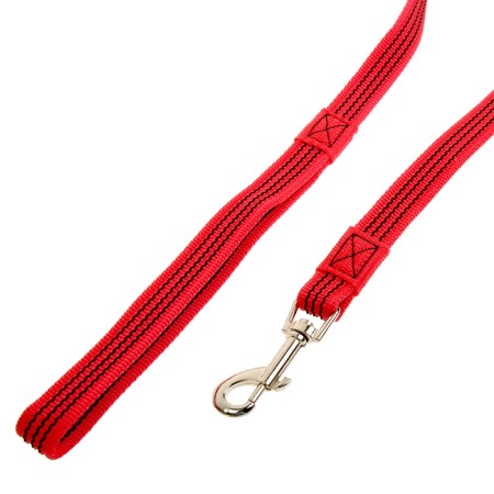 Kaponnoye zonik leash with latex thread, 2 m x 2 cm, red-1