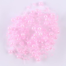 Field for decor with beads, length-4.8 m, pale pink color