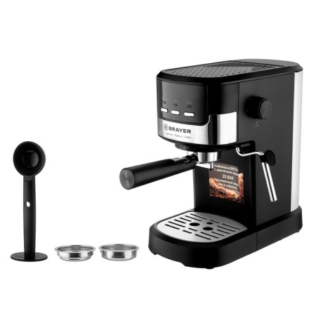 Brayer 1112br coffee maker, lacture, 1.2 l, 1100 watts, cappuccino, black-10