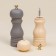 Set of mills for spices SL Home "Athens", 2 pcs, 17 cm, milk, gray color