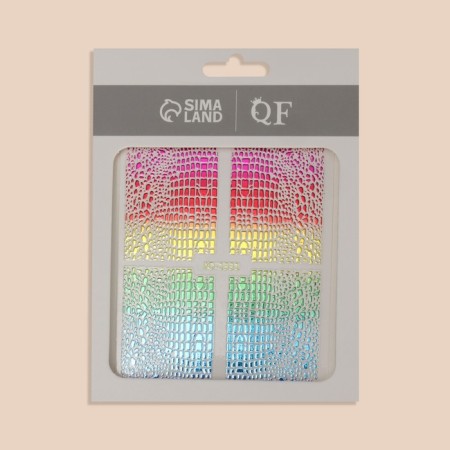 Nail stickers "Alligator", foil, multi -colored-3