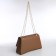 Women's bag made of artificial leather with a valve, 26x16x9 cm, brown color