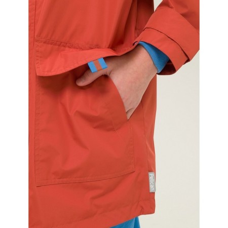 Windbreaker for boys, height 128 cm, terracotta color-5