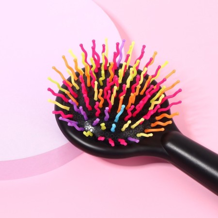 The comb is massage, with a mirror, 7.7 × 15.2 cm, color mix-3