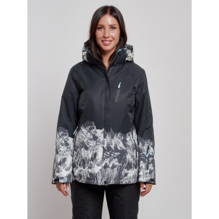 Ski jacket female, size 42, black color