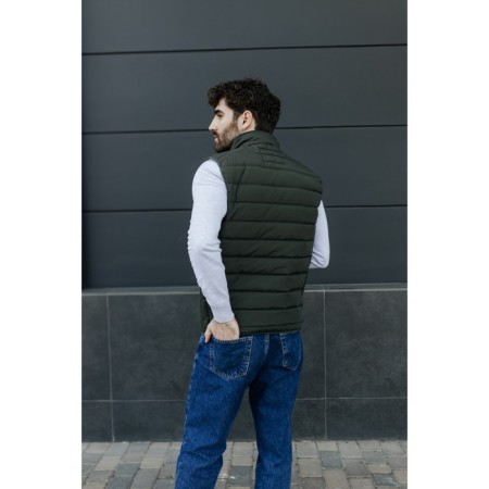 Male vest, size 48, khaki color-5