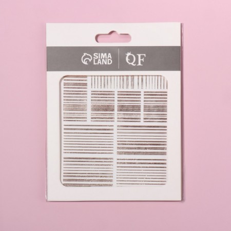 Nail stickers "strips", metallized, pink gold color-3