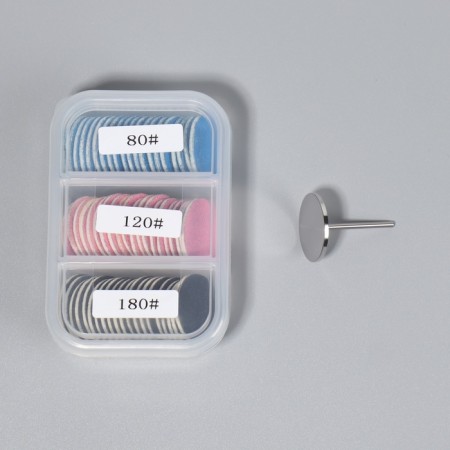 Set for hardware pedicure discs 60pcs + base D25mm Abr 80/120/180 layer foot package qf 105157-3