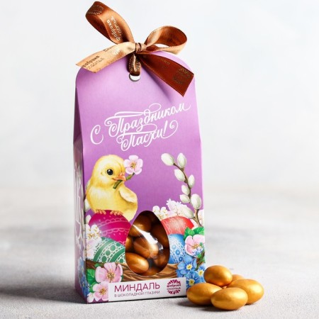Almonds in chocolate glaze "Happy Easter", 100 g.