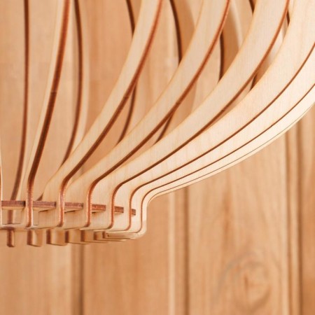 Wooden lampshade "Cloud", D = 35cm-3