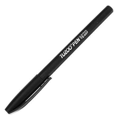 Gel pen, 0.5 mm, black, black body