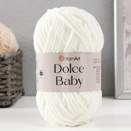 Yarn "Dolce Baby" 100% micropoliester 85m/50 g (745 cream)-4
