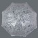 Umbrella - semi -automatic “lace” cane, 8 knitting needles, r = 40 cm, white/transparent color
