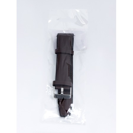 Hours strap with quick-detachable hairpins, 22 mm, eco-leather, L-22 cm, brown-3