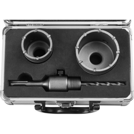 A set of crowns on concrete "bison" master 29211-H2, D = 50/68 mm, SDS-Plus, with equipment, in the case-1