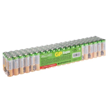 Battery Alkalin GP Super, AA, LR6-80BOX, 1.5V, set, 80 pcs.