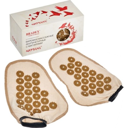 Massage acupuncture mittens with Bradex “Nirvana” magnets-8
