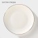 Porcelain dessert “Golden Line”, D = 18 cm, white color