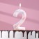 Candle in the “White Marble” cake, number “2”, giant, 12.5 cm