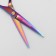 Hairdressers scissors with an emphasis “Premium”, bent rings, blade - 5.5 cm, chameleon color
