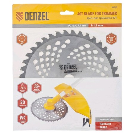 Disc for the trimmer Denzel 96340, 230x25.4x1.3 mm, 40 teeth-1