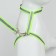 A set for cats is a reflective, width 1 cm, harness 21-35 cm, leash 120 cm, green