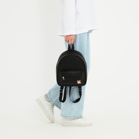 School backpack of artificial leather with Korgi pocket 27x23x10 cm-7