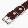 Leather collar on synthetic winterizer, dimensionless, 65 x 3 cm, Osh 22-55 cm, brown