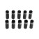Remote holder for plates, 12x30 mm, black color, set 10 pcs.