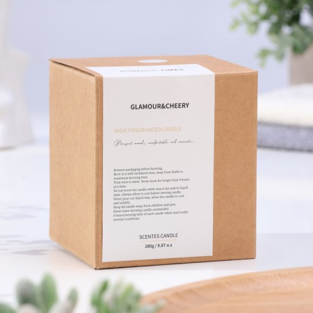 Aromatic candle in a glass "Bomantic", 200 g, sowing white tea-2
