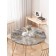 The tablecloth "Marble vortex", round, oxford, elastic band, size 120x120 cm, diameter 75-100 cm