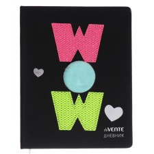 Universal diary for grades 1-11 WoW, hard cover, artificial leather, foil embossing, lies, 80 g/m2